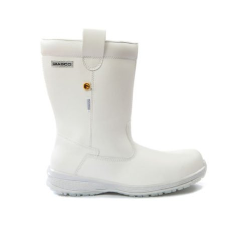 BOTA DE SEGURIDAD BLANCA S2 PARA FRIO DE HASTA -17 ¼C PIEL MICROWASH,  PUNTERA EN COMPOSITE. PESO 500 GR. SUELA ERGONOMICA DE PO Ref. ICEBERG-42 -  SOS PROTECCION INTEGRAL S.R.L
